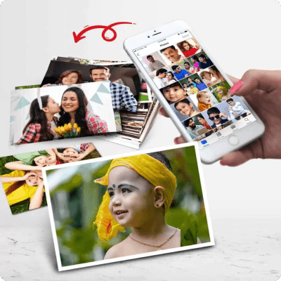 User-friendly photo printing interface illustration